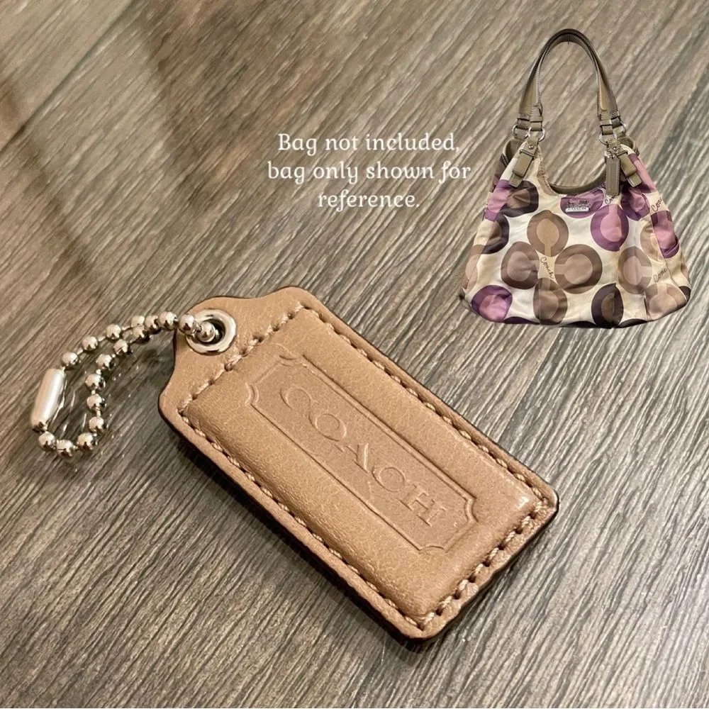 Coach Replacement Hangtag Art Sateen Maggie 17055 Taupe Color Leather